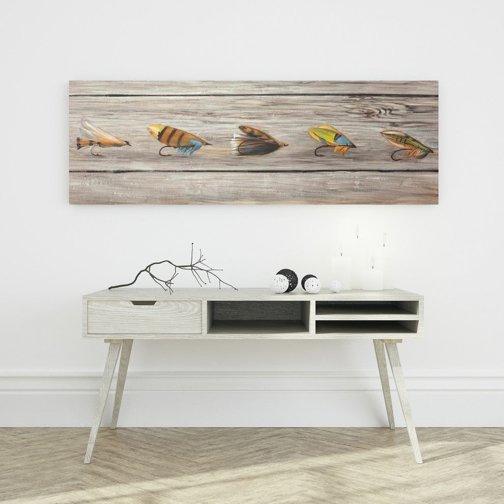 Fishing Flies Print on Wrapped Canvas