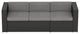WestinTrends Outdoor Patio Cushioned Rattan Wicker Sofa, UV Water Resistant, Black