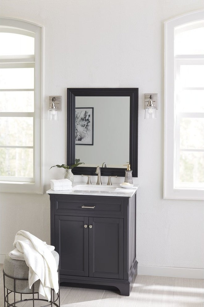 Rushton Collection 1-Light Bath and Vanity, Brushed Nickel