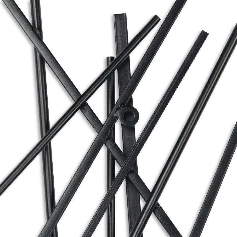 Avalon Large Abstract Wall Art, Black