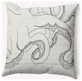 18x18" Gus Nautical Decorative Indoor Pillow, White