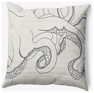 18x18" Gus Nautical Decorative Indoor Pillow, White
