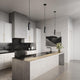 Spero Pendant, Distressed Brass, Black Leather, Incandescent