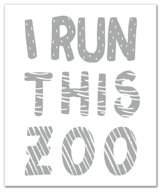 I Run This Zoo 20x24 Canvas Wall Art