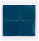 Moroccan Zellige Mosaic 4x4  in Marine Blue