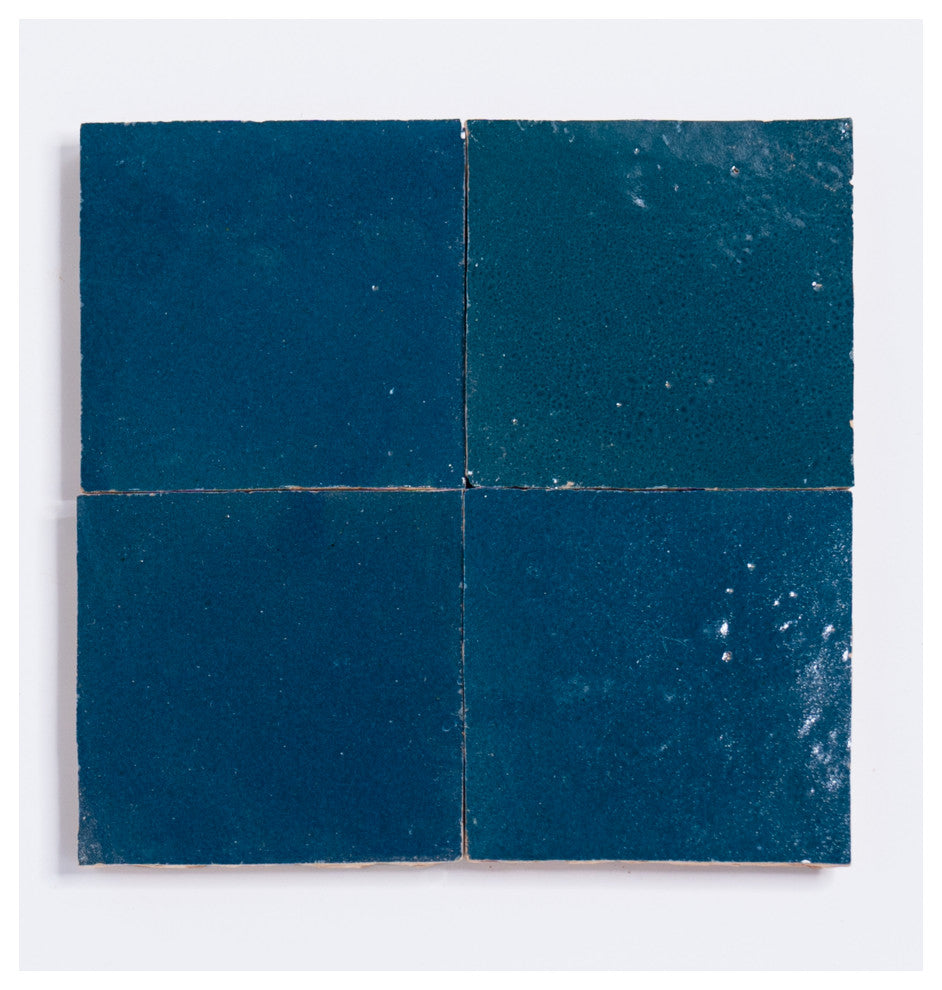 Moroccan Zellige Mosaic 4x4  in Marine Blue