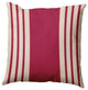 18"x18" Stripe Decorative Throw Pillow, Cranberry