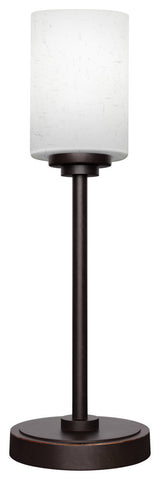 Luna 1-Light Table Lamp, Dark Granite/White Muslin