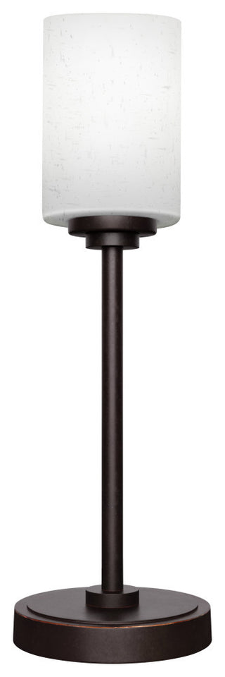 Luna 1-Light Table Lamp, Dark Granite/White Muslin