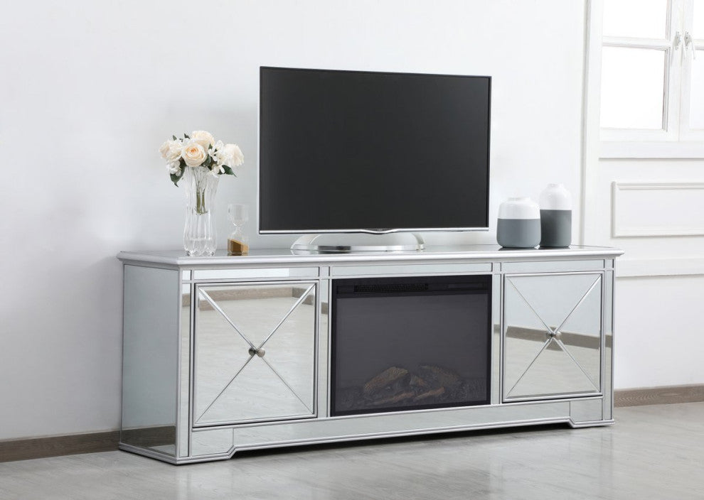 Elegant MF60172S-F1 Modern 72" Mirrored Tv Stand