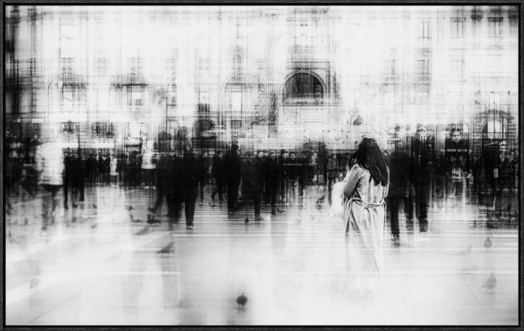 "Lost Among Ghosts" Framed Canvas Giclee by Inna Blar, 41x26"