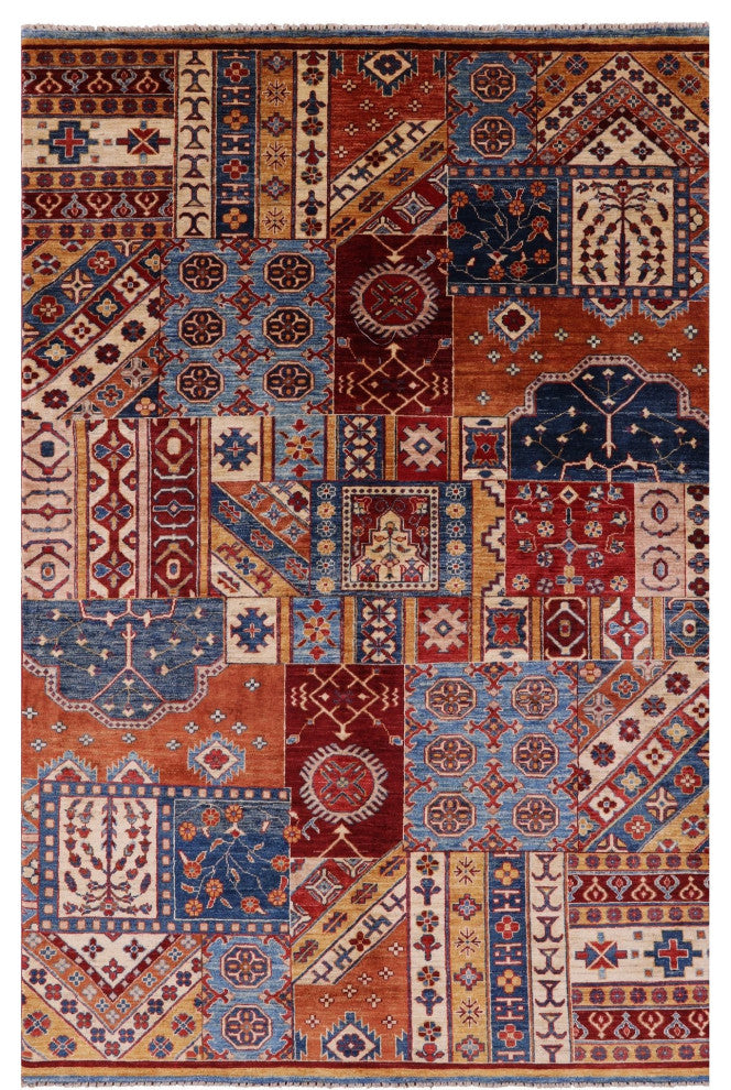 Super Kazak Hand-Knotted Wool Rug 5' 4" X 7' 10" Q11093