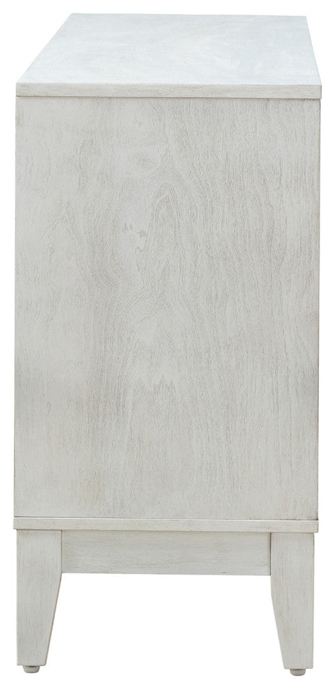 45" 3 Doors Storage, Wide Sideboard Cabinet, White