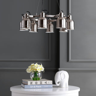 Liam Metal Led Pendant, Nickel, Nickel, Width: 26.5"