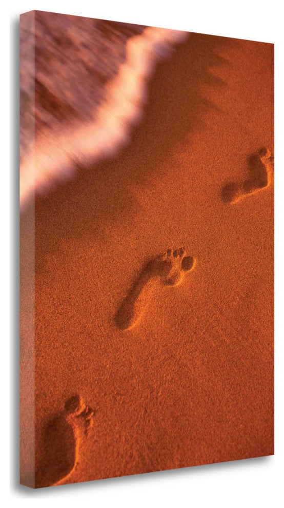 Sandy Footprints 2 Giclee Wrap Canvas Wall Art