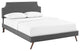 Modway Corene Full Platform Bed With Round Splayed Legs, Gray