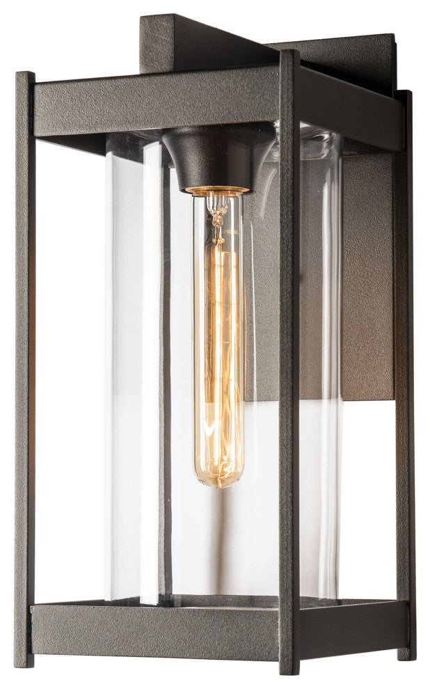 Cela Medium Outdoor Sconce Coastal Oil Rubbed Bronze Finish, Clear Glass