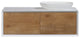 Alma-Fiona 48"  Nature finish Floating Vanity With One Sink, Right