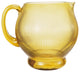 Round Ribbed Glass Pitcher, Amber