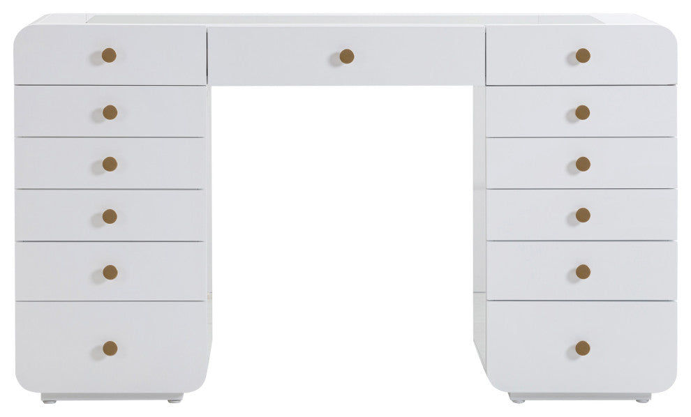 Hollywood White Vanity Desk