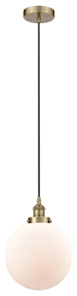 Innovations 616-1PH-AB-G201-10 1-Light Mini Pendant, Antique Brass