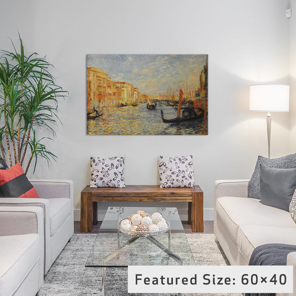 "Grand Canal Venice" by Pierre-Auguste Renoir, 40x26x1.5"