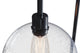 61.5" Oil Bronze Floor Lamp, Slim-line Arched Design, Clear Seeded Glass Shade