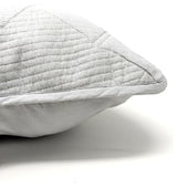 Light Grey Silver Diamond Pastel Cotton Bedspread Set, 26 X 26