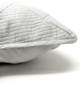 Light Grey Silver Diamond Pastel Cotton Bedspread Set, 26 X 26