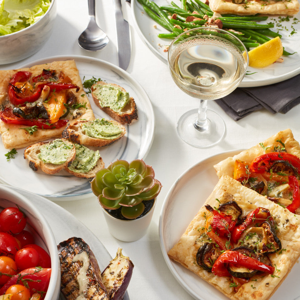 Stone Lain Brighton Porcelain 32 Piece Dinnerware Set, Gray