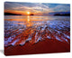 Colorful Sunset with Bright Waters, Seashore Canvas Art Print, 40"x30"