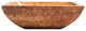Natural Stone Vessel Bathroom Sink, Rectangular Travertine Sink, Peach
