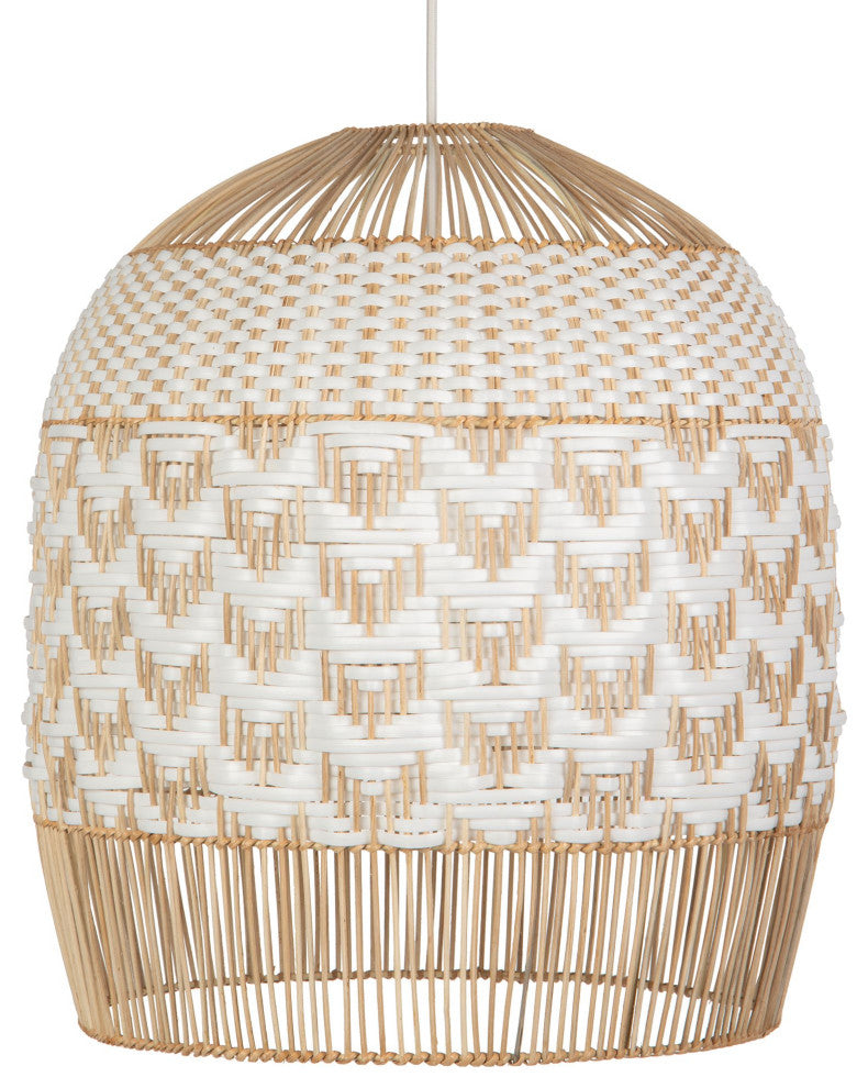 Wicker,  Polyrattan Tulip Chevron Pendant Lamp