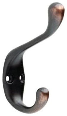 Liberty Coat and Hat Hook, Bronze With Copper Highlights