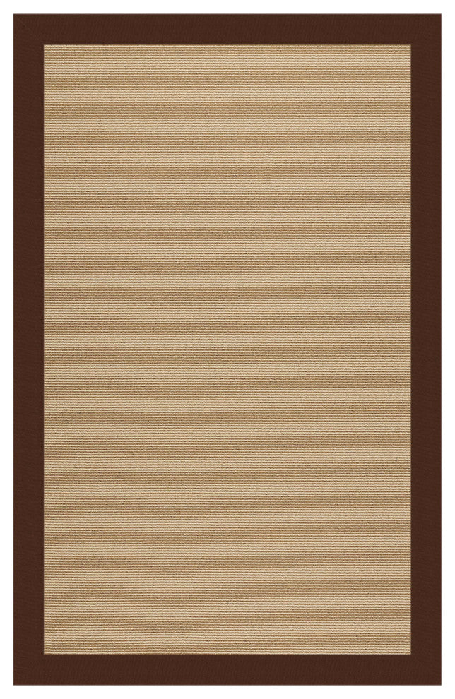 Zoe-Sisal Machine Tufted Rectangle Rug, Brown, 8''x10''