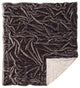Faux Fur Throw Blanket, Dark Grey-Tipped Fox