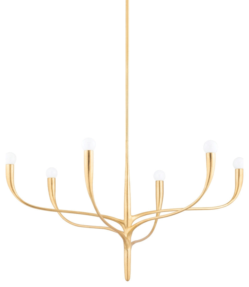 Labra 6-Light Chandelier, Vintage Gold Leaf