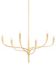 Labra 6-Light Chandelier, Vintage Gold Leaf