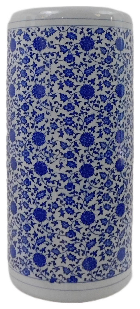 1000 Flower Oriental Porcelain Canister Of Jingdezhen 19"�H