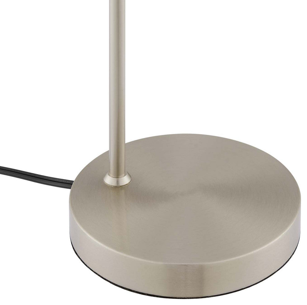 Element Glass Table Lamp, Satin Nickel