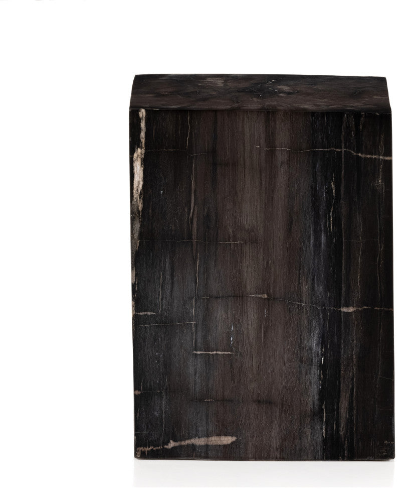 Buck End Table, Dark Petrified Wood