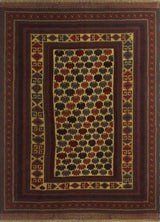 Semi Antique Gulaalai Beige/Rust Rug, 6'5x8'6