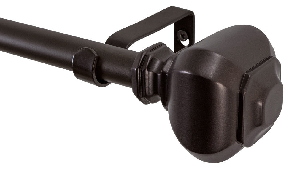 UTOPIA ALLEY 3/4 Inch Curtain Rod - Curtain Rods For Windows 28 to 48 Inch, Oil Rubbed Bronze