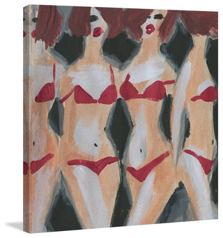 "Wild Red" Painting Print on Wrapped Canvas, 48"x48"