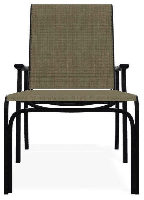 St. Catherine Sling 4-Position Outdoor Chaise Lounge, Elevation Stone/Black