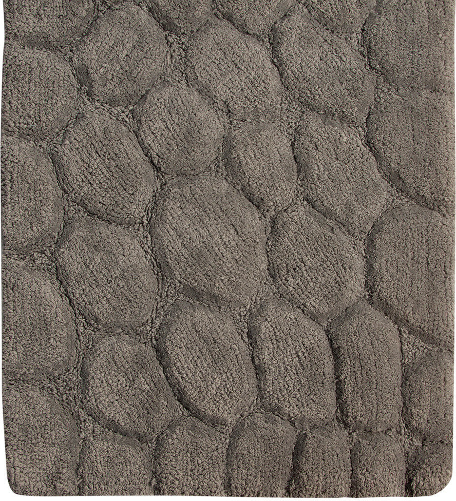 Bath Rug Cotton, GSF 200, Pattern Pebbles, Grey, 34"x21"