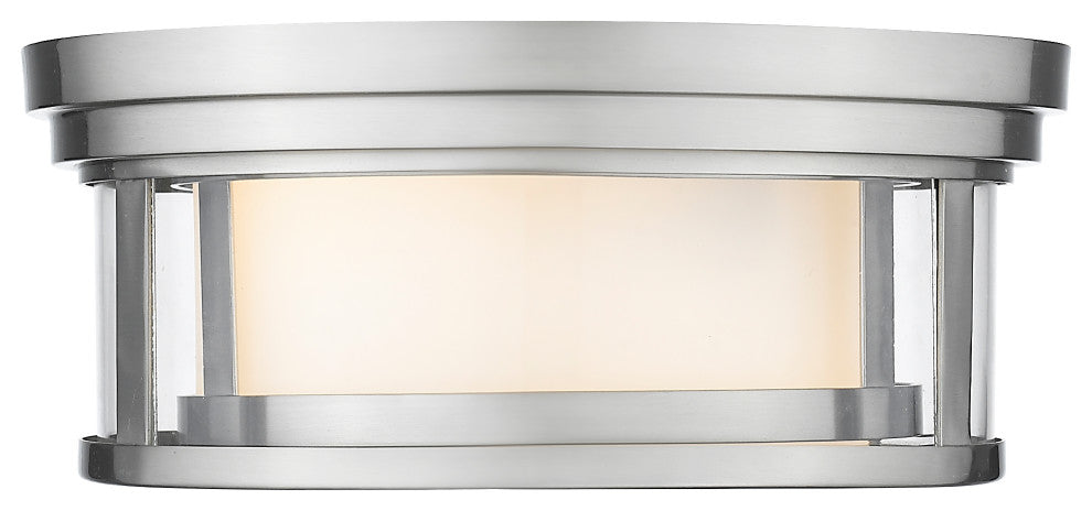 Z-Lite 2 Light Flush Mount, Brushed Nickel, 426F12-BN