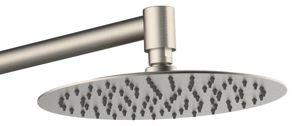Atlantis 10-in Rain Showerhead Shower with 5-Body Jets and Handshower, Brushed Nickel, 2.5gpm