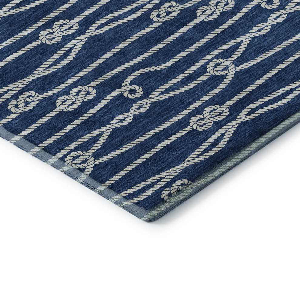 Addison Premium Washable Mayfield AMF152 Blue 1'8" x 2'6" Rug