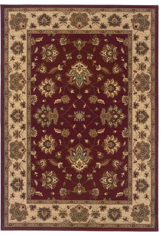 Oriental Weavers Ariana Collection Red/Ivory Floral Indoor Area Rug 4'X5'9"